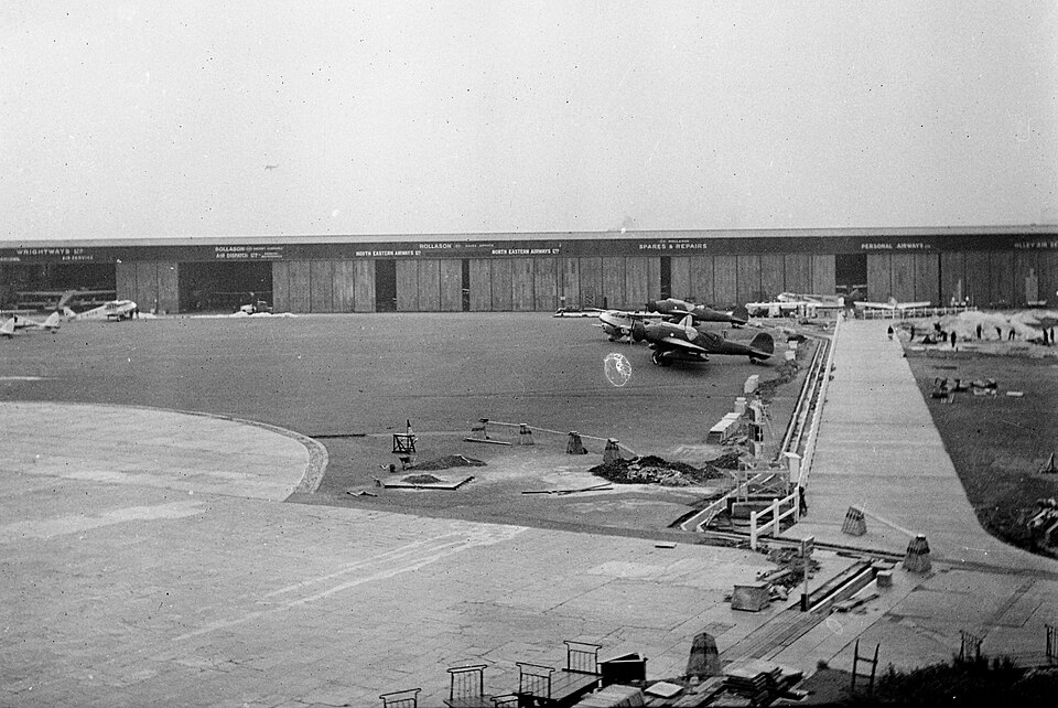 Croydon repülőtér. Fortepan 54183