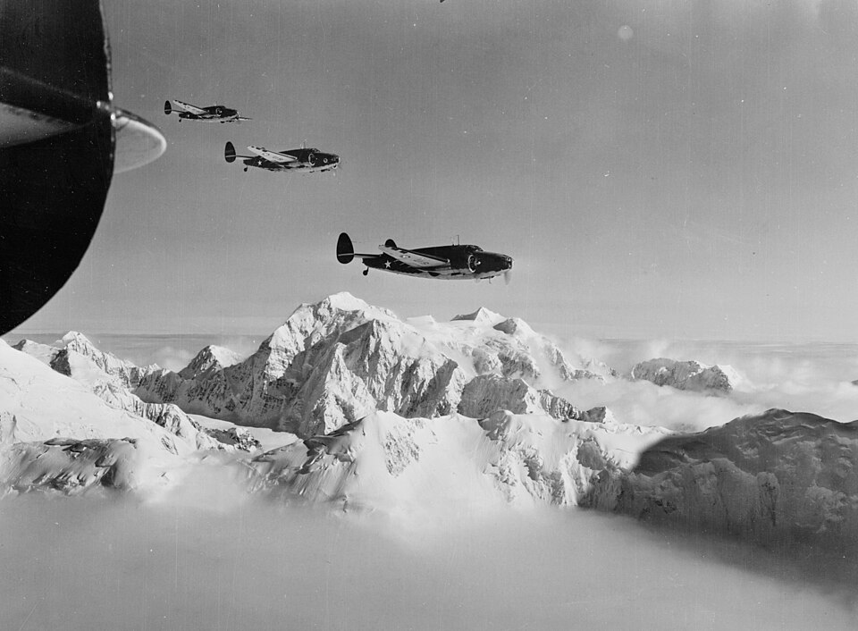 Lockheed A-29s over Mt McKinley Feb 1942