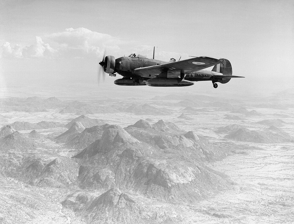 Vickers Wellesley Mk I of No. 47 Squadron on a bombing mission to Keren, Eritrea, 2 April 1941. CM645